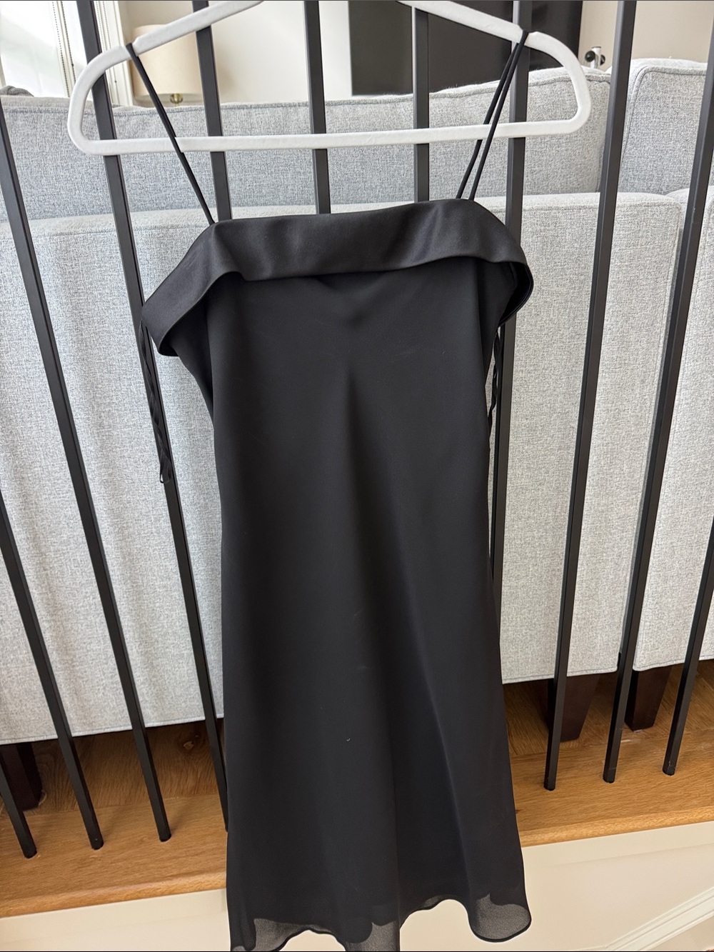 Jump Black Strapless Slip Dress with Spaghetti Straps